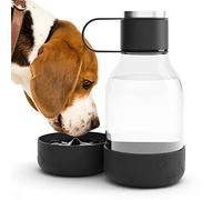 ASOBU Tritan - Borraccia con Ciotola per Cani, 1,5 ml, Colore: Nero