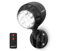ASOFTY 6 LED Rilevatore di movimento esterno con telecomando RF 1000 lm Proiettore senza fili a batteria IP65 Impermeabile Spot di sicurezza Giardino Garage Interno Esterno