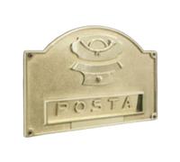 Asola Posta con campanello Serie Door Ottone Lucido Morelli