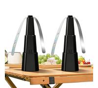 Asoleo Confezione da 2 ventole da tavolo per tavoli, per interni ed esterni, alimentato a batteria, con lame riflettenti e arresto di sicurezza, per picnic, barbecue, feste, ristorante, patio