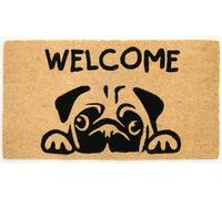 ASOLO Zerbino 40x75cm in Cocco Naturale e Gomma PVC Rettangolare per ingresso con Animali (D - Dog Welcome)
