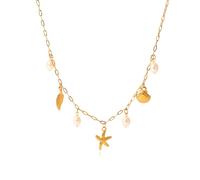 ASOMI Collana con ciondolo per donna, collana con ciondolo da spiaggia con graffetta dorata, graziosa collana con conchiglia, collana da spiaggia, gioielli estivi per donna