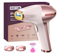 ASONINE Epilatore Luce Pulsata con Ghiaccio, Epilatore Laser IPL con e senza filo Quasi Indolore e Risultati Duraturi Epilatore a Luce Pulsata per Donne e Uomini (Rosa)