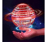 ASORT Palla Volante Magica UFO Ball, Flying Orb Hover Ball, LED Flying Spinner Boomerang Orb Sfera Volante, Fly UFO Mini Drone per Bambini, Regalo Drone Giocattolo Bambino Interno ed Esterno (Rosso)