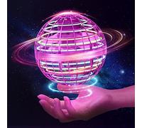 ASORT Palla Volante Magica UFO Ball, Flying Orb Hover Ball, LED Flying Spinner Boomerang Orb Sfera Volante, Fly UFO Mini Drone Per Bambini, Regalo Drone Giocattolo Bambino Interno ed esterno (Rosa)