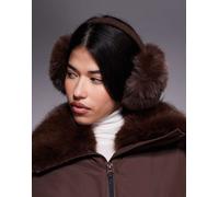 ASOS 4505 - Ski - Paraorecchie in pelliccia sintetica color caffè-Marrone One Size