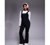 ASOS 4505 Ski Petite - Salopette da sci con pettorina idrorepellente in tessuto softshell nera con cintura-Nero 38