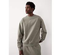 ASOS COLLECTIVE AC-T-2571 - Felpa girocollo classica super pesante kaki tenue-Verde M