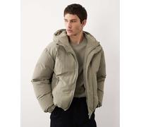 ASOS COLLECTIVE - Piumino in piuma d'oca kaki pallido-Verde XS