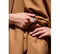 ASOS DESIGN - Anello oversize dorato con resina effetto quarzo-Oro S