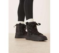 ASOS DESIGN - Arrow - Stivaletti da neve stringati in nylon neri-Nero 40