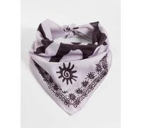 ASOS DESIGN - Bandana in cotone marrone con stampa di sole No Size