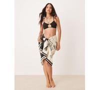 ASOS DESIGN - Billie - Pareo da spiaggia con stampa bandana-Nero S/M