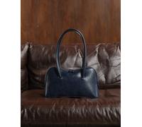 ASOS DESIGN - Borsa bowling blu navy slavato con dettaglio arrotondato No Size