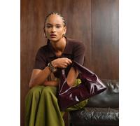ASOS DESIGN - Borsa da spalla a trapezio color rosso ciliegia No Size