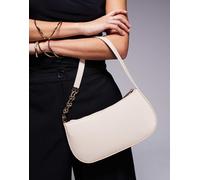 ASOS DESIGN - Borsa da spalla color pietra con tracolla a catena-Neutro No Size