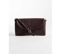 ASOS DESIGN - Borsa da spalla skinny a busta color cioccolato-Marrone No Size