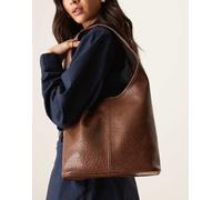 ASOS DESIGN - Borsa shopping media color cioccolato testurizzato-Marrone No Size