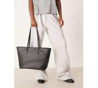 ASOS DESIGN - Borsa shopping nera con spalline sottili-Rosso No Size