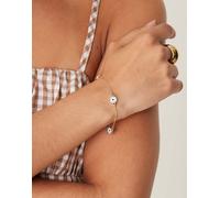 ASOS DESIGN - Bracciale a catena semplice dorato con occhio azzurro-Oro No Size