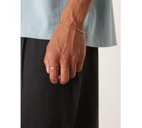 ASOS DESIGN - Bracciale a catenina effetto corda in acciaio inossidabile resistente all'acqua dorato-Oro No Size