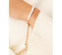 ASOS DESIGN - Bracciale dell'amicizia dorato con perle d'acqua dolce sintetiche-Oro No Size