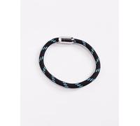 ASOS DESIGN - Bracciale in corda multicolore con chiusura con gancetto-Blu navy No Size