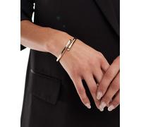 ASOS DESIGN - Bracciale rigido dorato con dettaglio avvolgente-Oro No Size