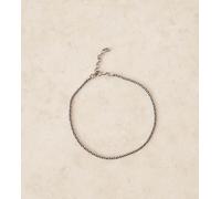 ASOS DESIGN - Braccialetto con catena a corda in argento sterling brunito No Size