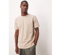 ASOS DESIGN - breatheMAX™ - T-shirt girocollo pesante color pietra in misto cotone-Neutro 2XL