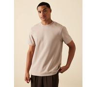ASOS DESIGN - breatheMAX™ - T-shirt girocollo pesante color pietra in misto cotone-Neutro L