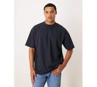 ASOS DESIGN - breatheMAX™ - T-shirt oversize in tessuto pesante misto cotone color blu navy L