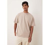 ASOS DESIGN - breatheMAX™ - T-shirt oversize in tessuto pesante misto cotone color pietra-Neutro L