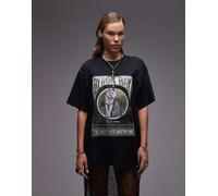 ASOS DESIGN - Byron Bay - T-shirt oversize nero slavato S