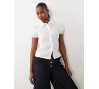 ASOS DESIGN - Camicia bianca con colletto alla Peter Pan e maniche ad aletta-Bianco 40