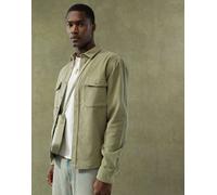 ASOS DESIGN - Camicia giacca kaki in velluto a coste-Verde 2XL