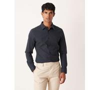 ASOS DESIGN - Camicia in tessuto Royal Oxford slim fit nera facile da stirare-Nero 3XL