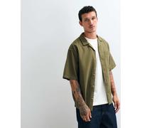 ASOS DESIGN - Camicia oversize verde a nido d'ape con rever S
