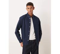 ASOS DESIGN - Camicia Oxford blu navy vestibilità classica XS