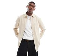 ASOS DESIGN - Camicia Oxford vestibilità classica spazzolata beige-Neutro S