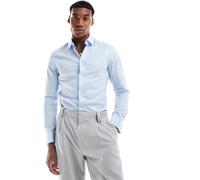 ASOS DESIGN - Camicia Royal Oxford skinny blu 2XL