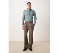 ASOS DESIGN - Camicia skinny fit elasticizzata blu XS