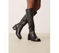 ASOS DESIGN - Campbell - Stivali al ginocchio con tacco marrone brunito con suola spessa 35