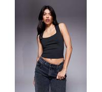 ASOS DESIGN - Canotta modellante nera con spalline larghe-Nero XS