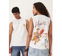 ASOS DESIGN - Canotta oversize unisex bianca con stampa Disney Pixar di Toy Story-Bianco L