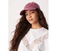 ASOS DESIGN - Cappellino rosso scuro con scritta Take me to Paris No Size