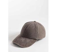 ASOS DESIGN - Cappello con visiera marrone slavato One Size