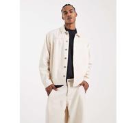 ASOS DESIGN - Circular Design Collection - Giacca harrington in denim pesante écru in coordinato-Bianco 2XL