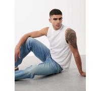 ASOS DESIGN - Circular Design Collection - Top senza maniche super regular bianco L