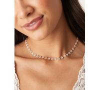 ASOS DESIGN - Collana corta con fiorellini bianchi-Bianco No Size